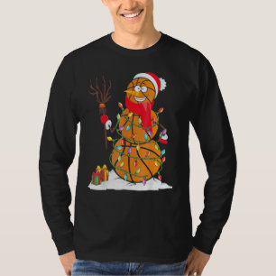 Basketboll Snömannen Bollar T Shirt