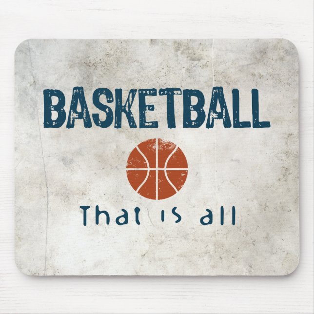 Basketboll som är allt musmatta (Framsidan)