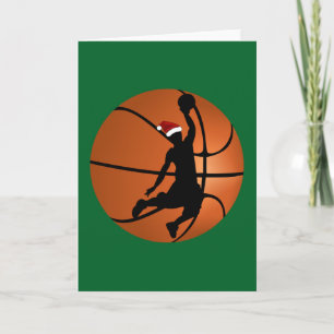 Basketboll-spelare i basket helgkort