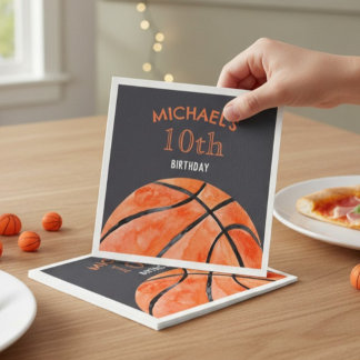 Basketboll Sport Pojke 10-års födelsedagsfest Pappersservett