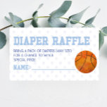 Basketboll Sports Baby Shower Diaper Raffle Tilläggskort<br><div class="desc">Det här är ett Blue Basketball Sports med barnduschen Diaper Raffle-kort. Ta med daggdusch för pojken</div>
