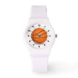 Basketboll Sporty White Silicon Watch Armbandsur