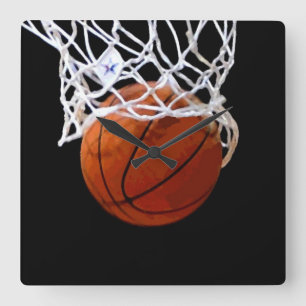 Basketboll Square Wallklocka Fyrkantig Klocka