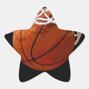 Basketboll Stjärnformat Klistermärke