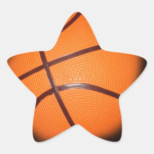 Basketboll Stjärnformat Klistermärke