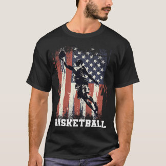 Basketboll stöder Team Flagga US Ringar Dream A T Shirt