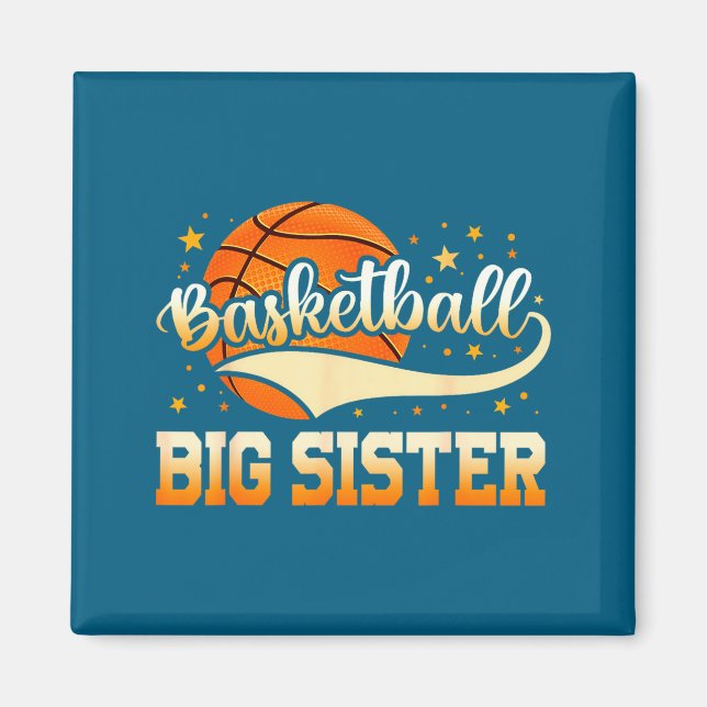 Basketboll Stora syster design Magnet (Framsidan)