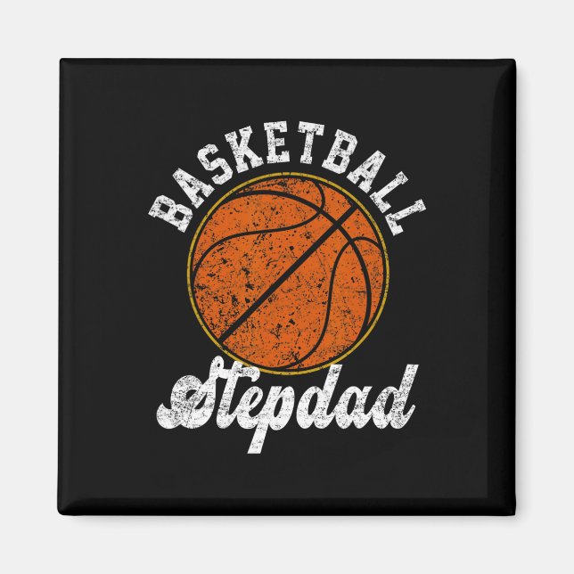 Basketboll styvpappa Basketboll älskare Fars dag  Magnet (Framsidan)