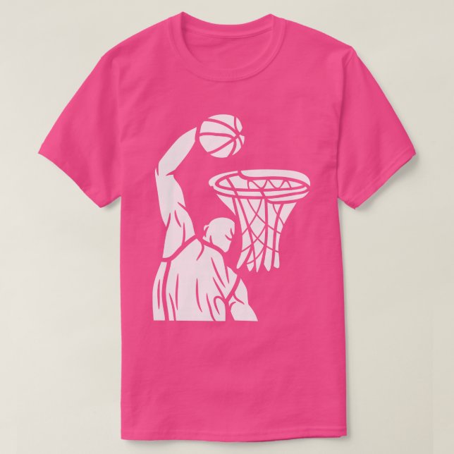 Basketboll, svart och vit t shirt (Design framsida)
