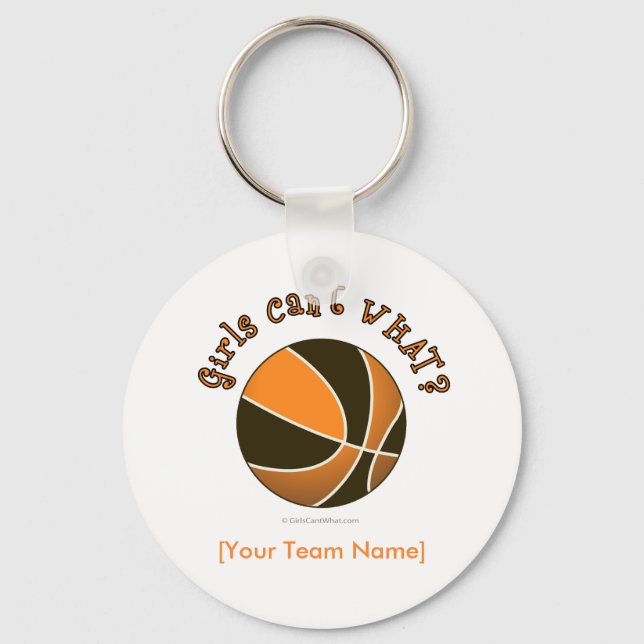 Basketboll - svart/Orange Nyckelring (Framsida)