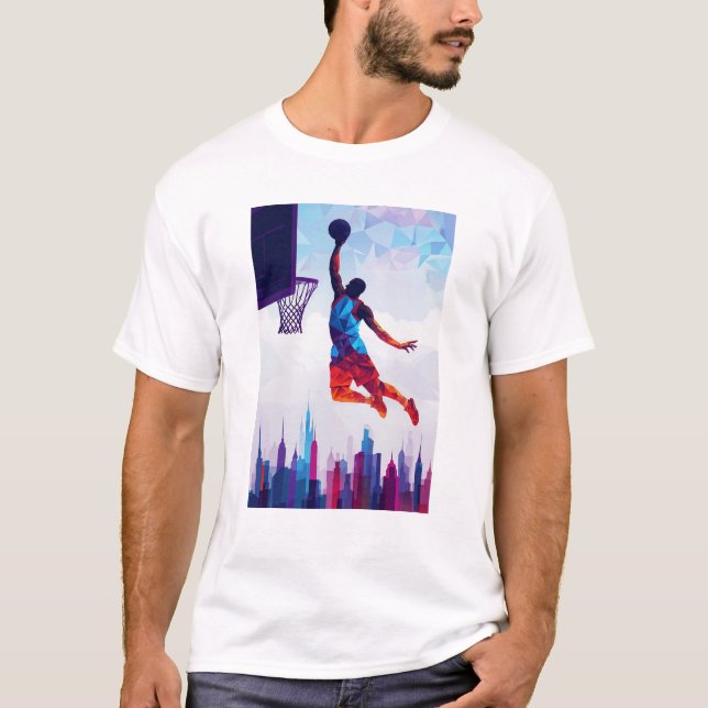 Basketboll - T-Shirt - City Scape Dunk (Framsida)