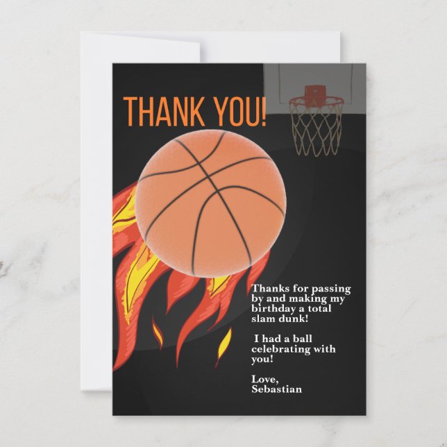 Basketboll - tack (Framsida)