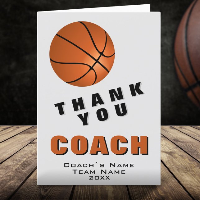 Basketboll Tack för coach-kort Kort (Skapare uppladdad)