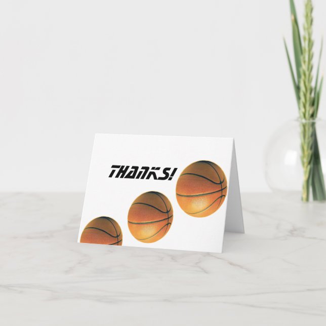 Basketboll tack kort (Framsida)