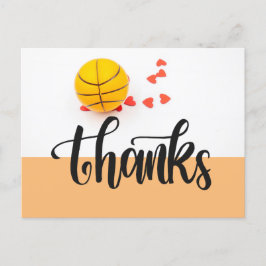 Basketboll - tack med ord THANKS Vykort