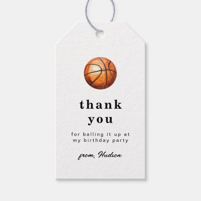 Basketboll Tack Tag Presentetikett (Framsidan)