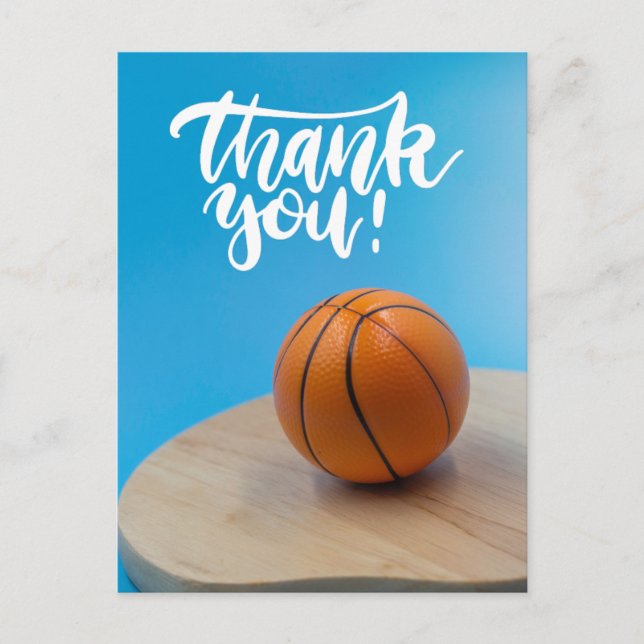 Basketboll Tack Vykort (Framsida)