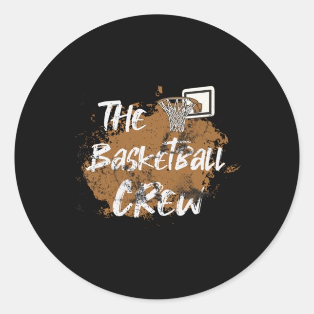 Basketboll-teamet Runt Klistermärke (Framsida)