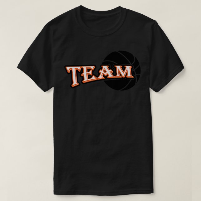 Basketboll-teamet T Shirt (Design framsida)