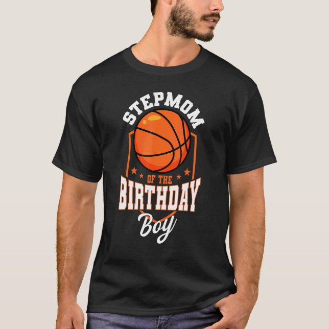 Basketboll-temat på födelsedagen t shirt (Framsida)