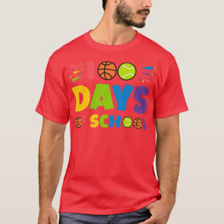Basketboll tennis 100 dagar skolpresentidé t shirt