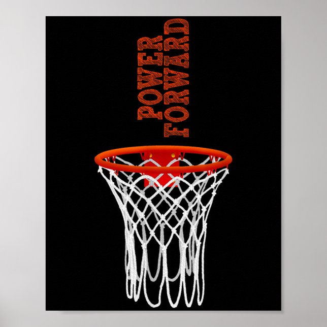 Basketboll Terms Motivational Ord Power Forward G Poster (Framsidan)