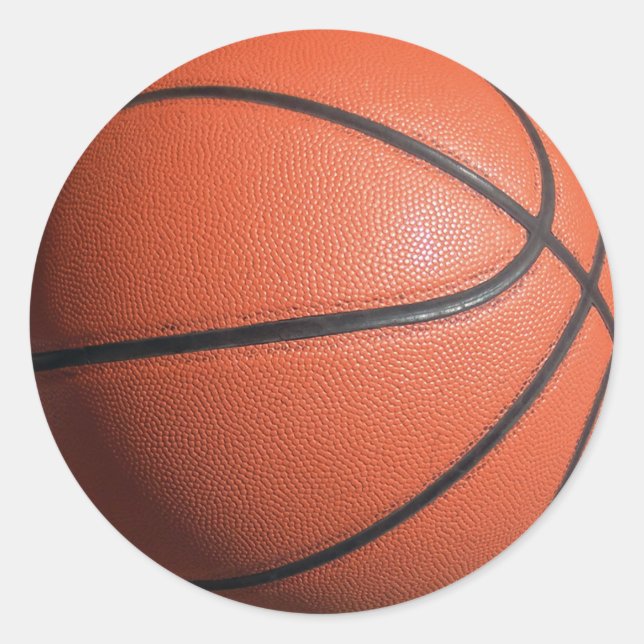 BASKETboll textur Runt Klistermärke (Framsida)