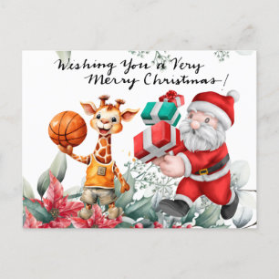 Basketboll till jul helg vykort