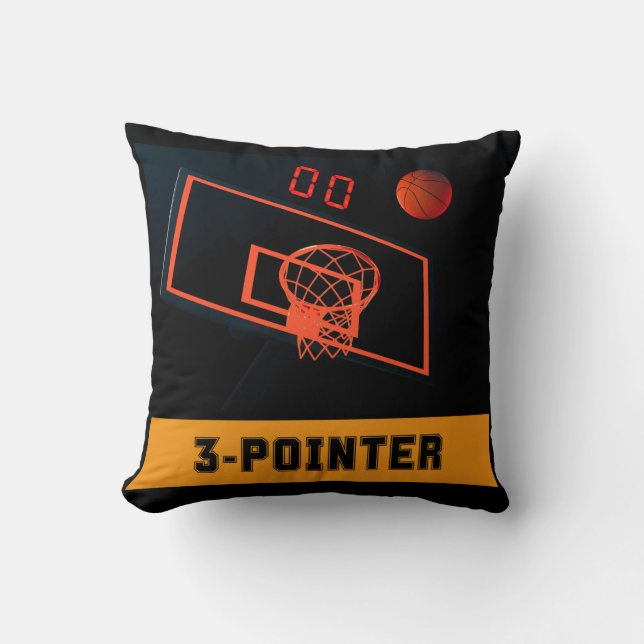 Basketboll tre punkter - hakklocka noll kudde (Framsida)