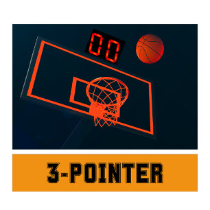 Basketboll tre punkter - hakklocka noll t shirt