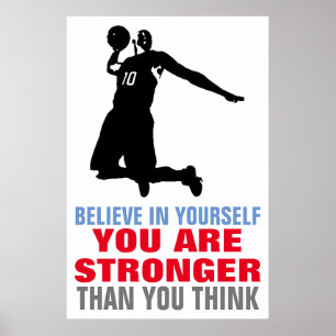 Basketboll tror på din egen motivation poster