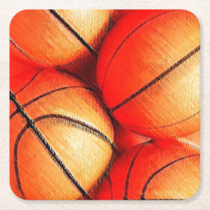 Basketboll Underlägg Papper Kvadrat