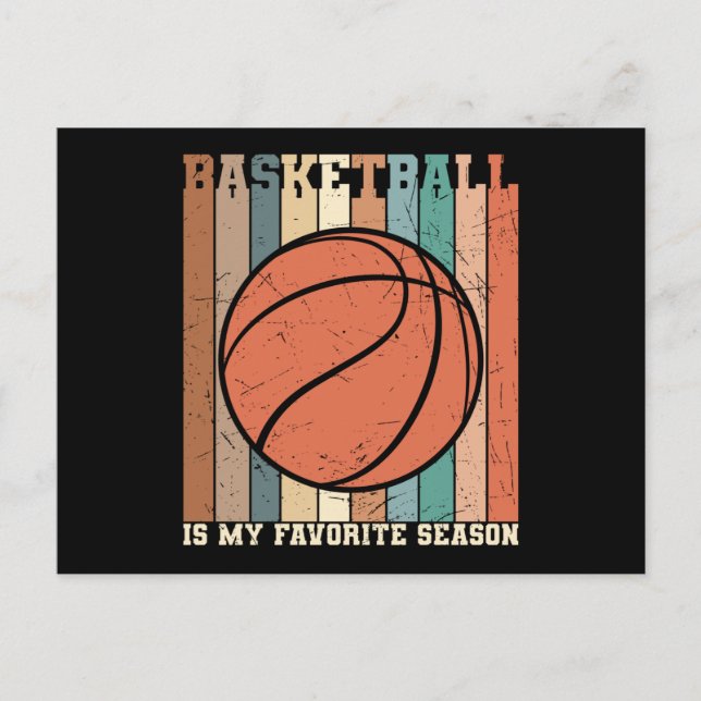 Basketboll - vacker design vykort (Framsida)
