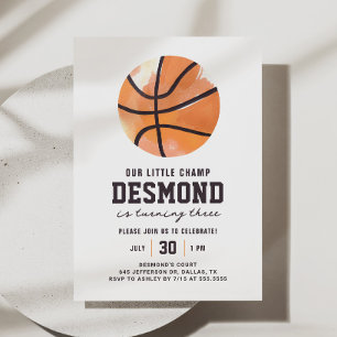 Basketboll vår lilla Champ Birthday-inbjudan Inbjudningar