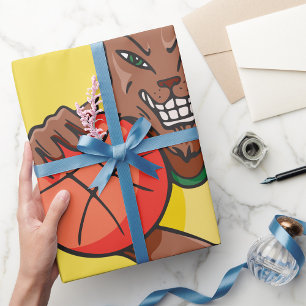 Basketboll Varg Wrapping Papper Presentpapper