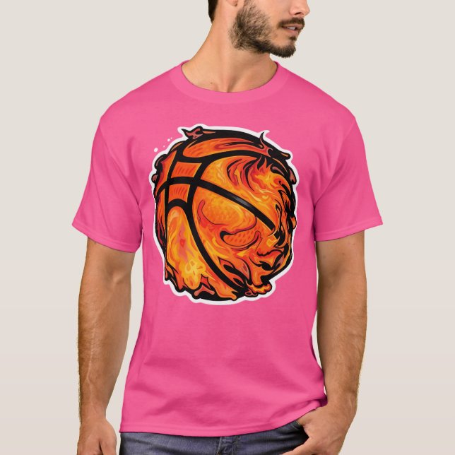 Basketboll vid brand t shirt (Framsida)