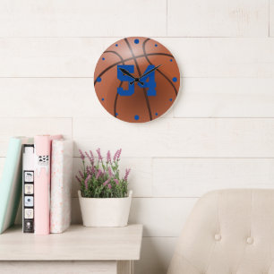 Basketbollens Anpassningsbar nummer Stor Klocka