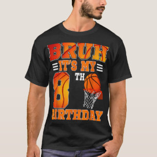 Basketbollens åttonde födelsedagstema, 8 år t shirt