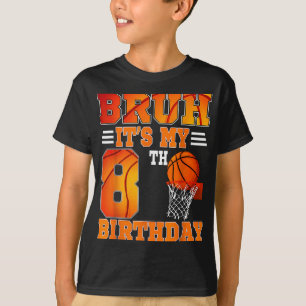 Basketbollens åttonde födelsedagstema, 8 år t shirt