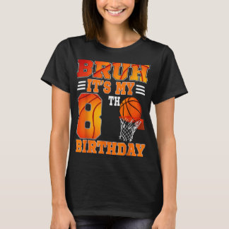 Basketbollens åttonde födelsedagstema, 8 år t shirt