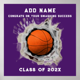 Basketbollens chefer Studenten Gratulerar Poster