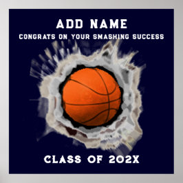 Basketbollens chefer Studenten Gratulerar Poster