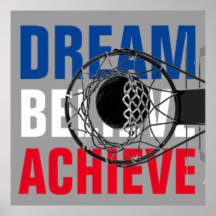 Basketbollens inspirationerande motivation - att u poster