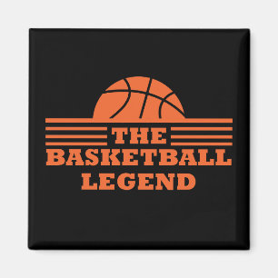 Basketbollens legend orange boll magnet