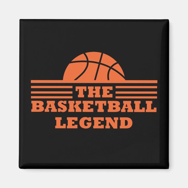 Basketbollens legend orange boll magnet (Framsidan)