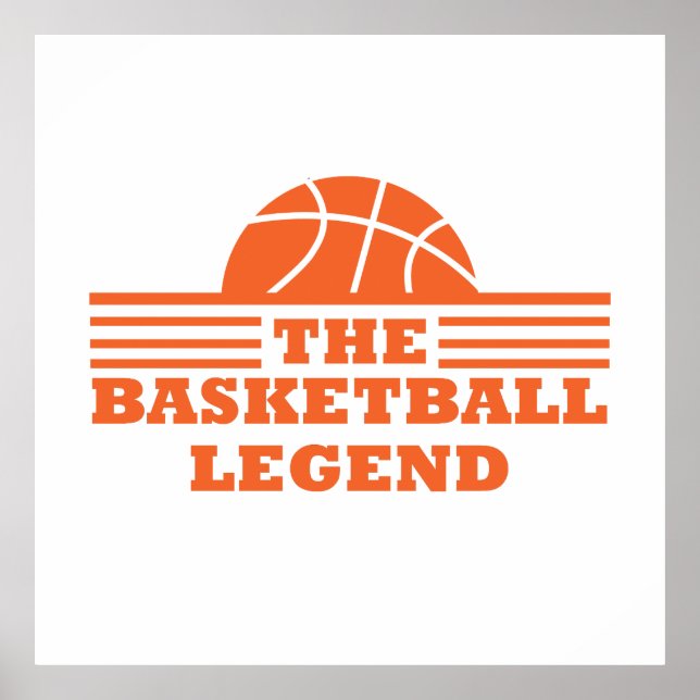 Basketbollens legend orange boll poster (Framsidan)