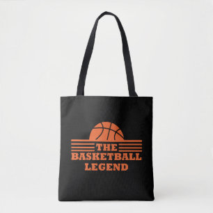 Basketbollens legend orange boll tygkasse