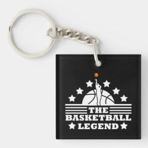 Basketbollens legendariska spelare vit orange boll