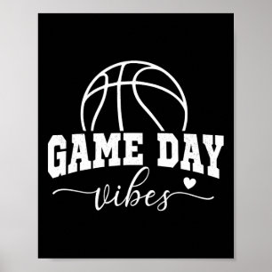Basketbollens matchdag Vibes Basketball Mamma Life Poster