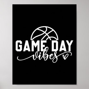 Basketbollens matchdag Vibes Basketball Mamma Life Poster
